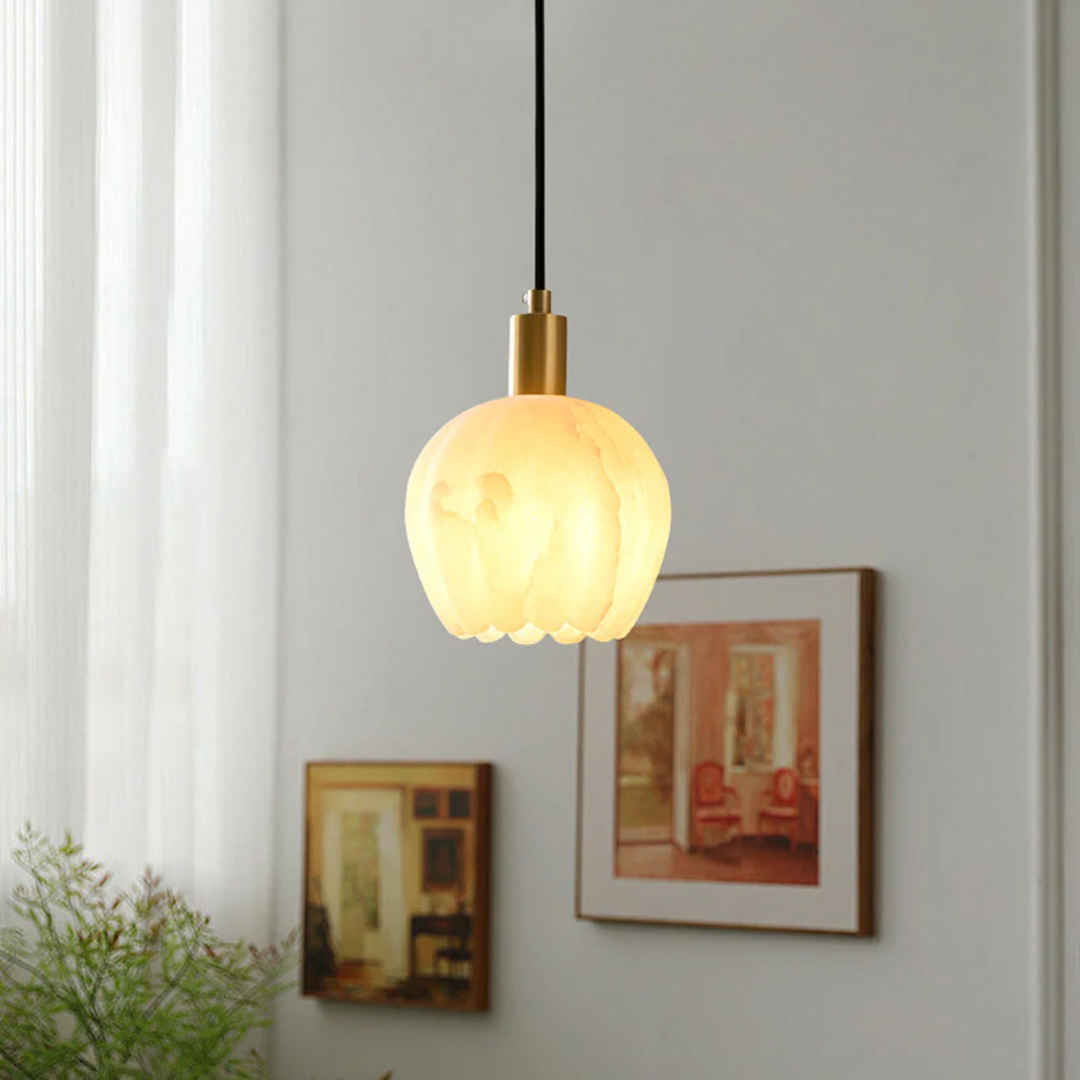 Solara Alabaster Pendant Lamp For Dining And Living Areas