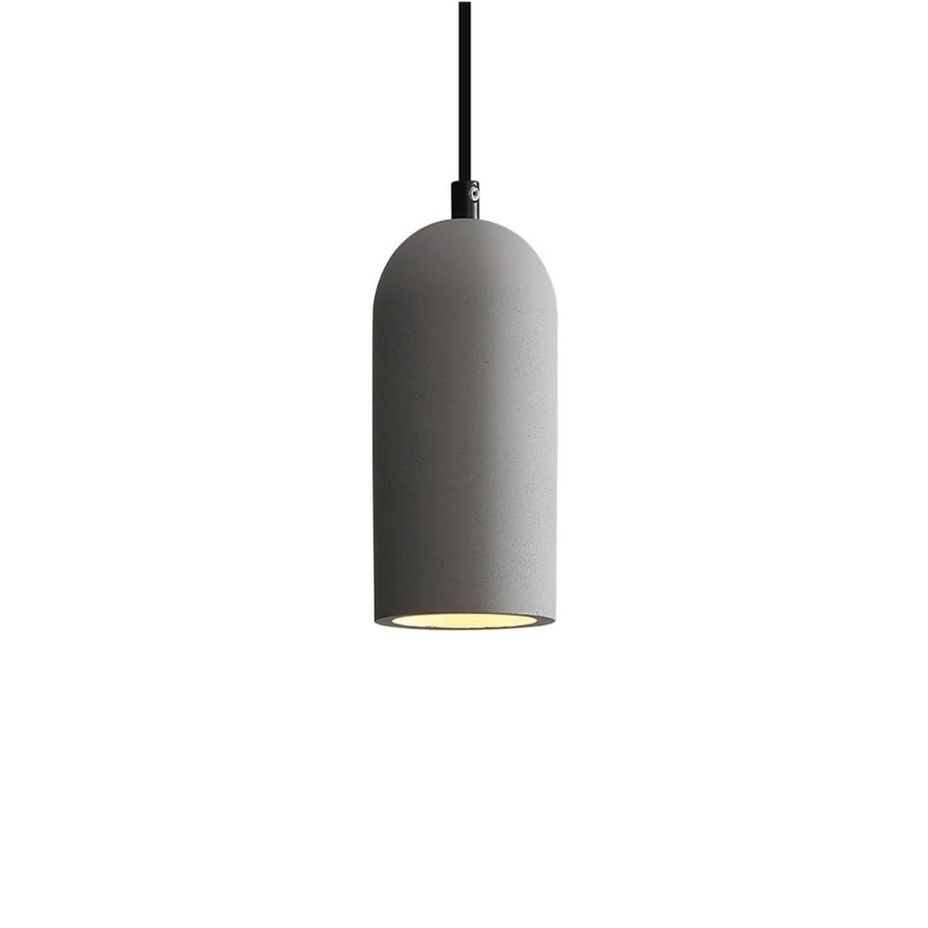 NovaCrest Cement Pendant Luminaire With Industrial Style For Dining And Living