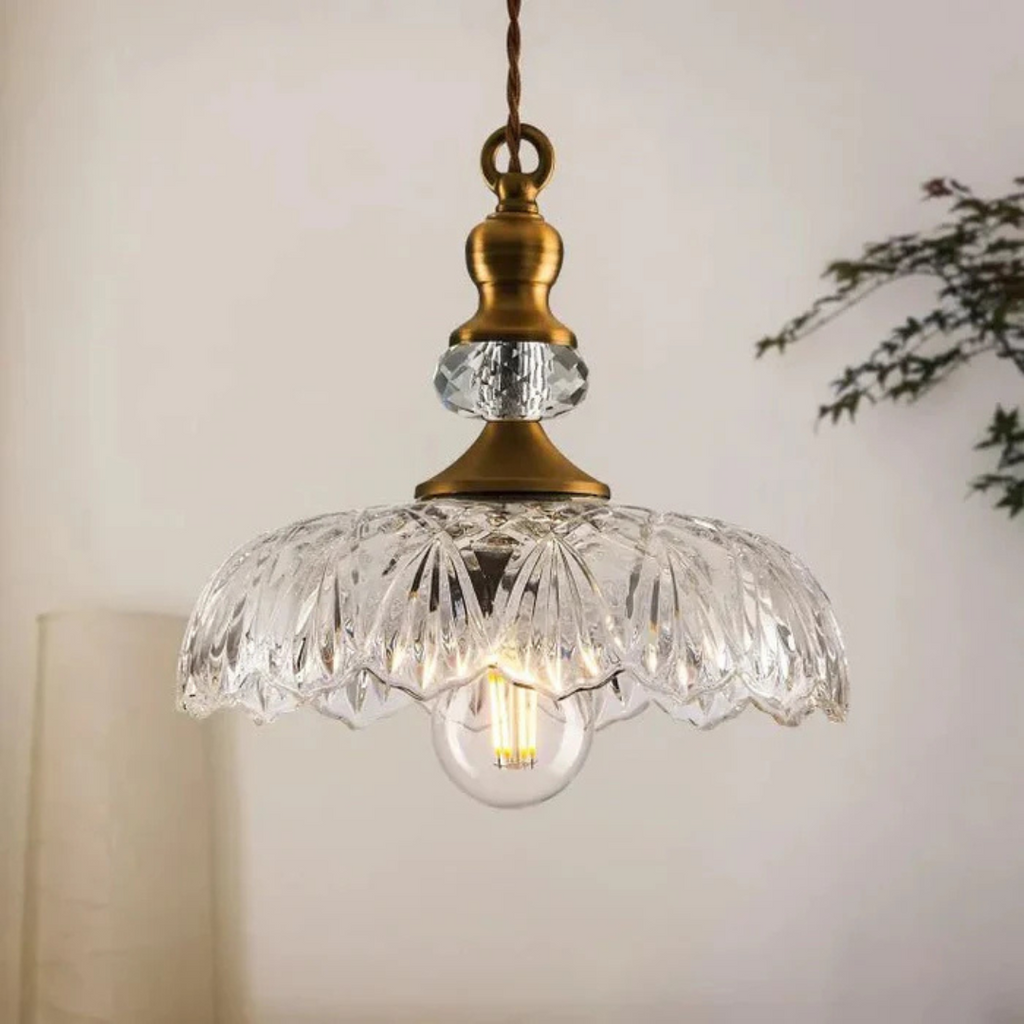 Astrae Glass Pendant Light With Retro Charm For Dining Areas