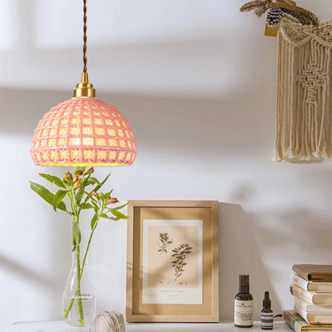 Asterra Pendant Light With Minimal Ceramic Design For Dining And Living Rooms