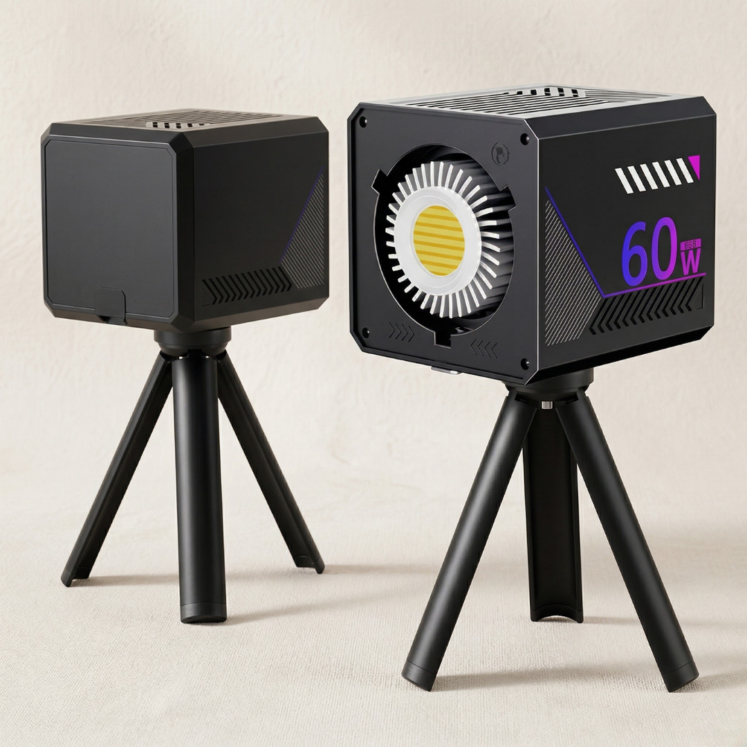 Συμπαγές φωτιστικό βίντεο RGB — ενσωματωμένη επαναφορτιζόμενη μπαταρία 10000mAh