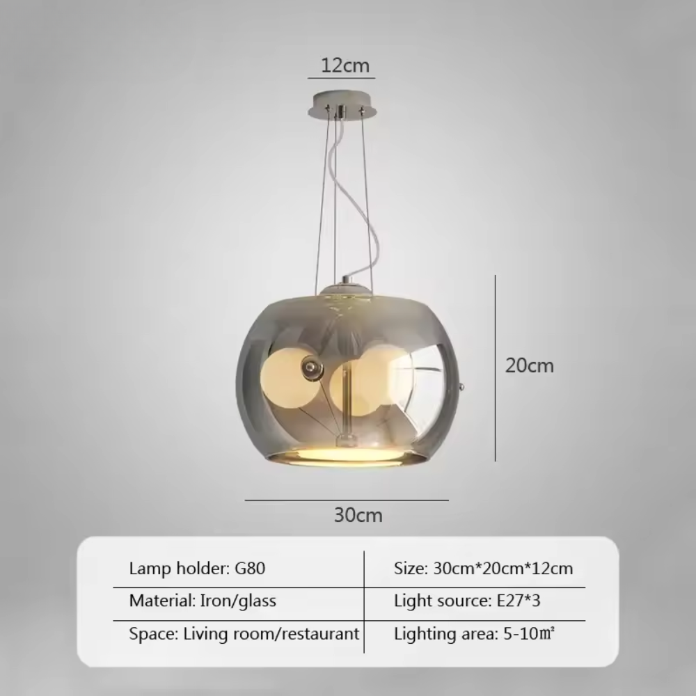 NovaLume Glass LED Pendant Light for Kitchens and Dining Areas