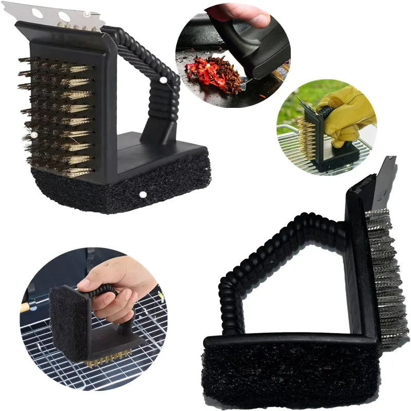 3 in 1 Right Angle Barbecue Grill Brush | Filindra
