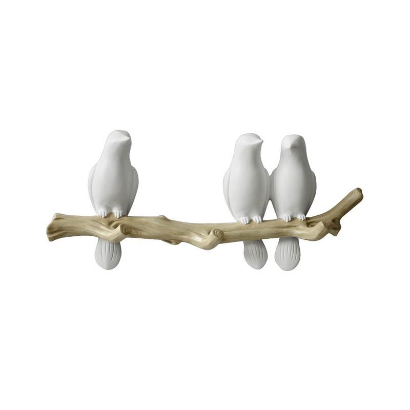 Wandgarderobenhaken mit niedlichen Vögeln — verspielte Wohnaccessoires
