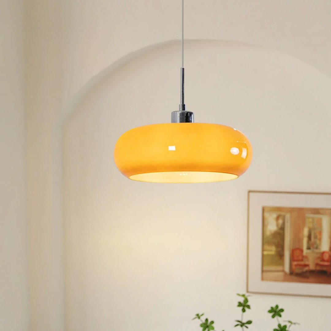 Evara Glass Pendant Light For Dining Rooms And Living Spaces With Warm Glow