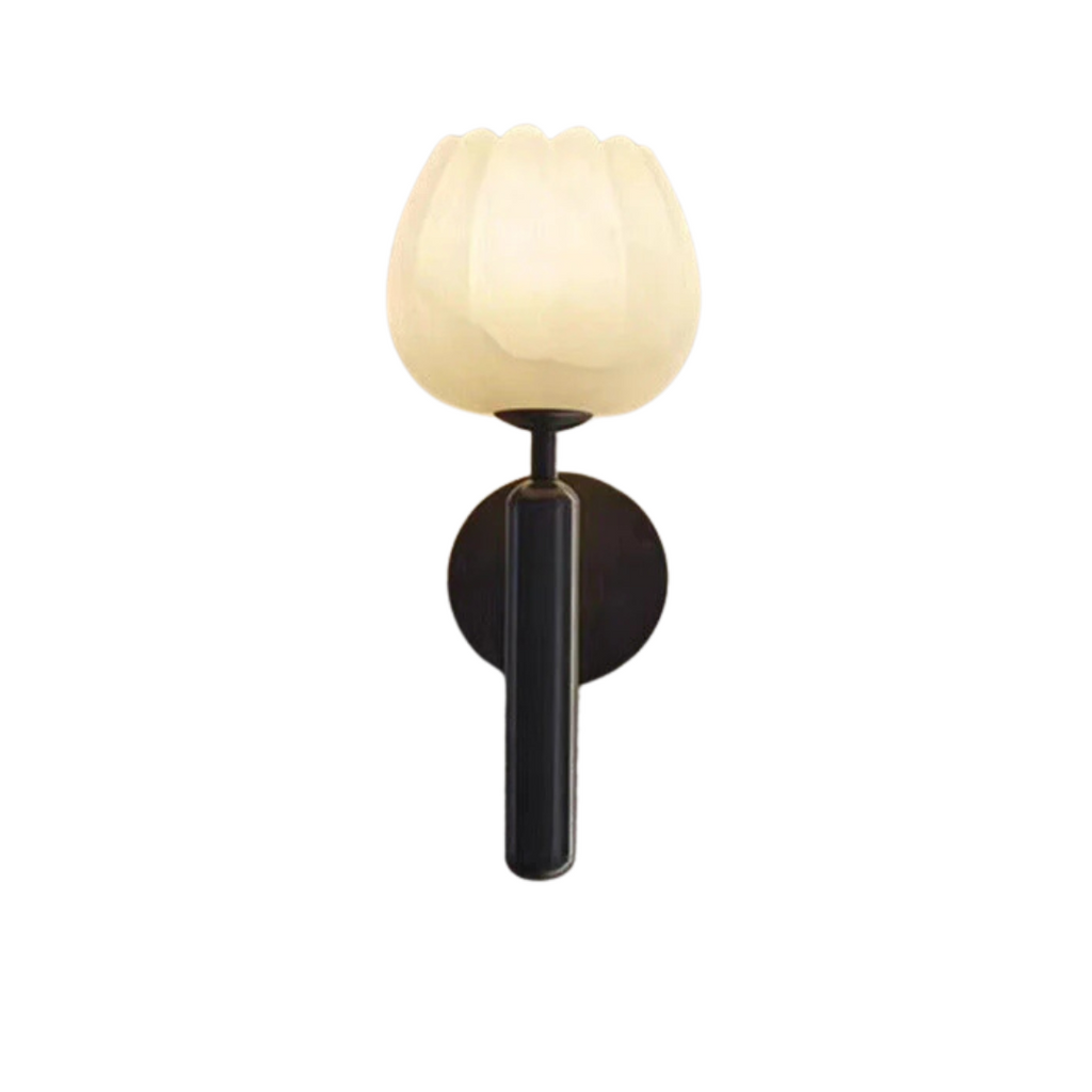 Solara Marble Wall Lamp Featuring LED Lighting And Copper Accents