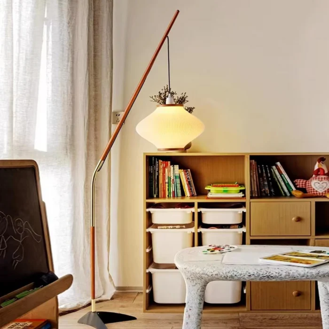 Draven Floor Lamp In Iron Finish With Medieval Charm For Warm Glow