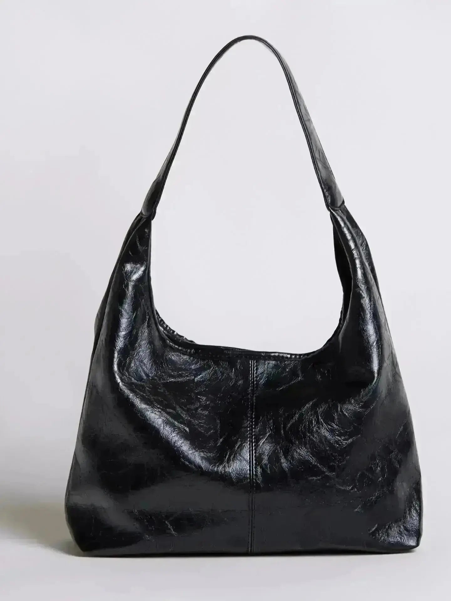 Saco de couro vintage envelhecido — inclui estojo de cosméticos