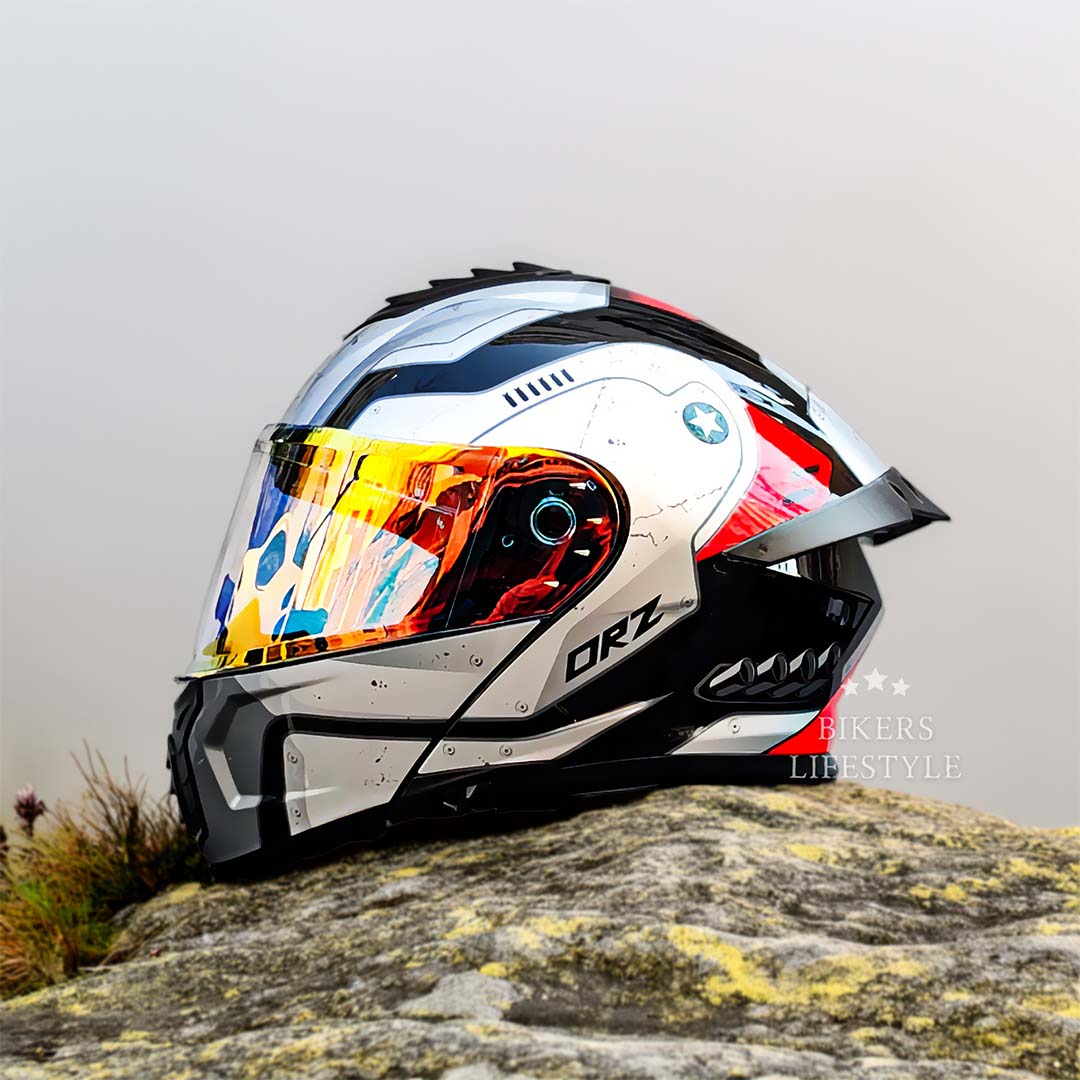 Casco modulare Orz a doppia lente certificato DOT ed ECE
