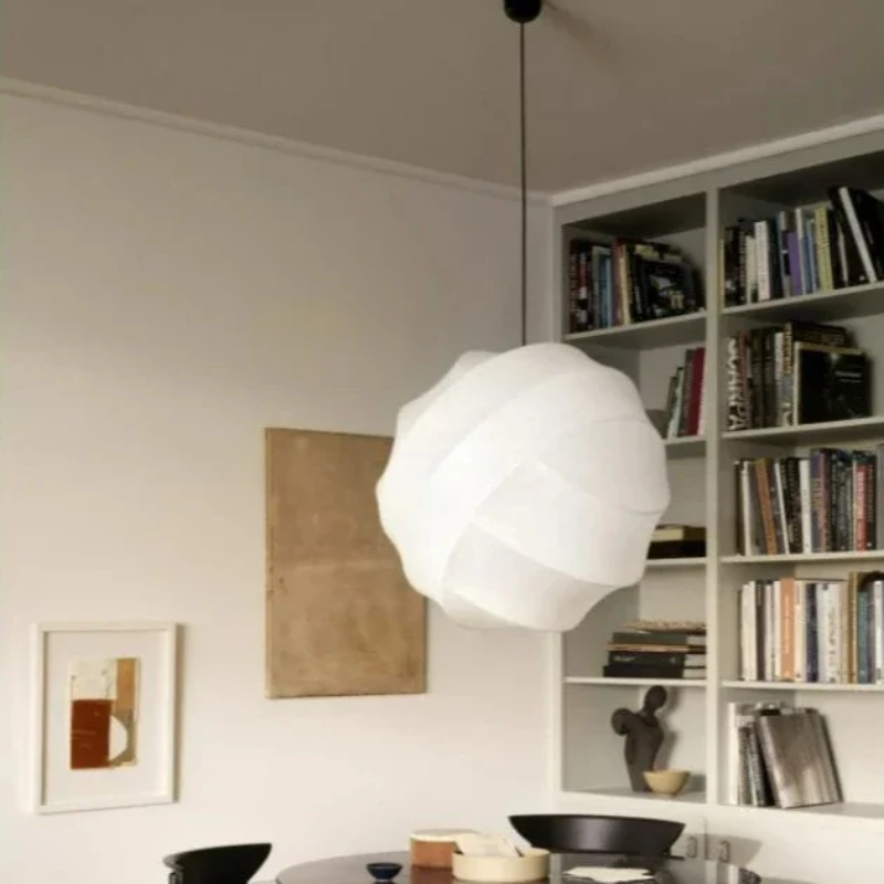 Kirrea Wabi Sabi LED Silk Globe Pendant Light For Dining