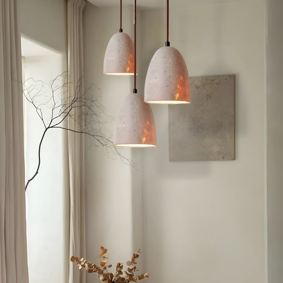 Averin Travertine Retro Pendant Light For Dining Spaces