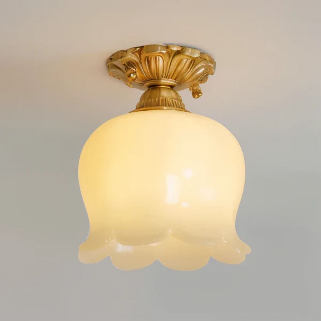 PetalLume LED Vintage-Deckenleuchte, floral inspiriertes Design  