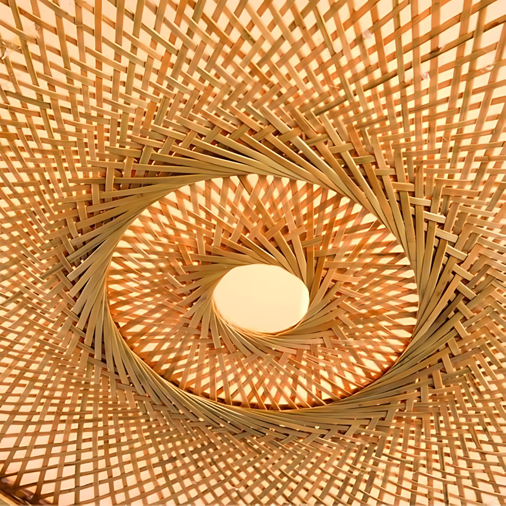 AiraWeave Bamboo Handwoven Ceiling Light For Boho And Scandinavian Interiors