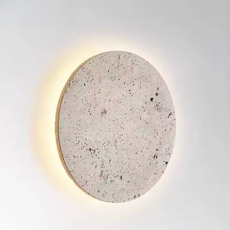 TerraLume Wall Light In Travertine Finish With Built In LED Glow