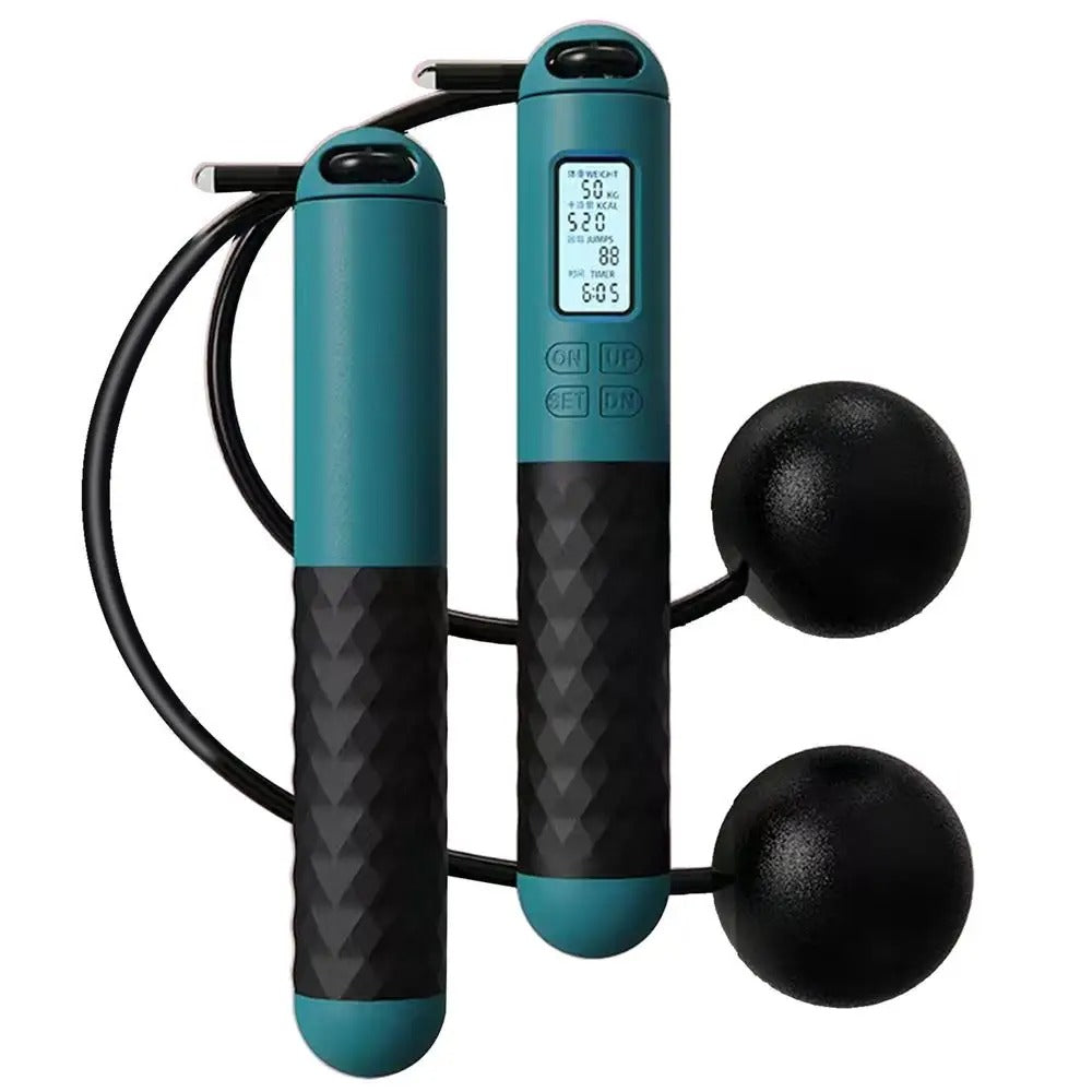 AeroFlex Cordless Weighted Jump Rope — Digital Counter