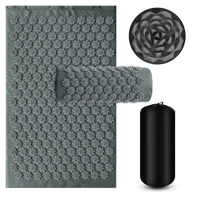 Acupressure Mat Set — Spiked Massage, Pain Relief & Stress Reduction