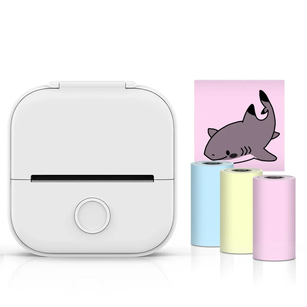 Przenośna mini drukarka — bezatramentowa drukarka fotograficzna Bluetooth do natychmiastowych wydruków