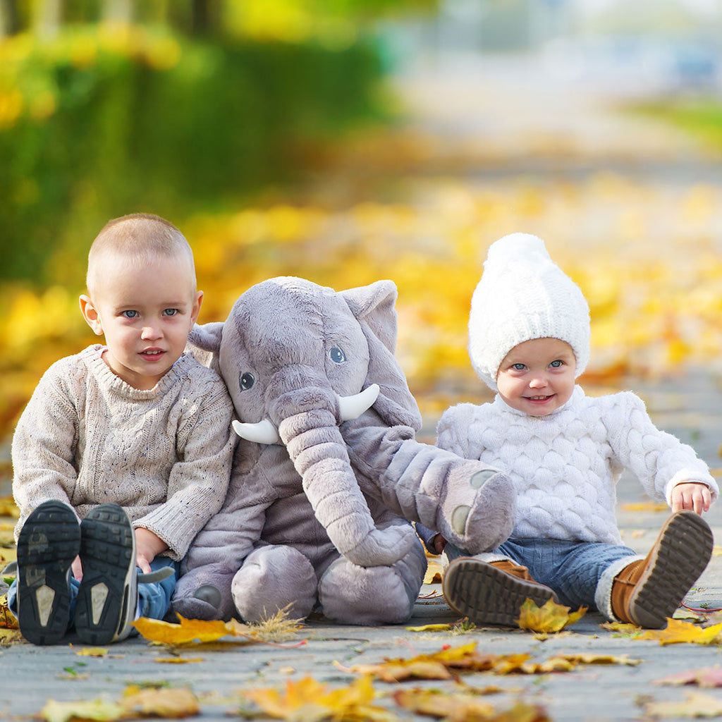 Little Jax myk og kosete elefantbamse – 2 størrelser, gave