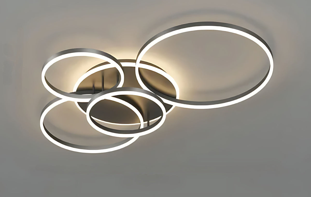 Aerial Ceiling Lamp — Contemporary Aligned Ring Design