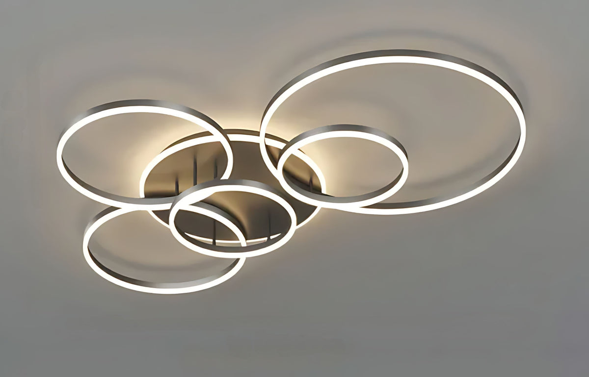 Aerial Ceiling Lamp — Contemporary Aligned Ring Design