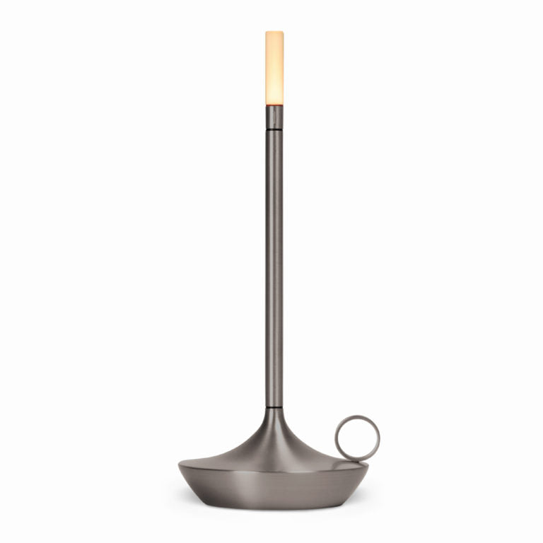 Lampada da tavolo a forma di candela con LED portatile — luce calda ricaricabile