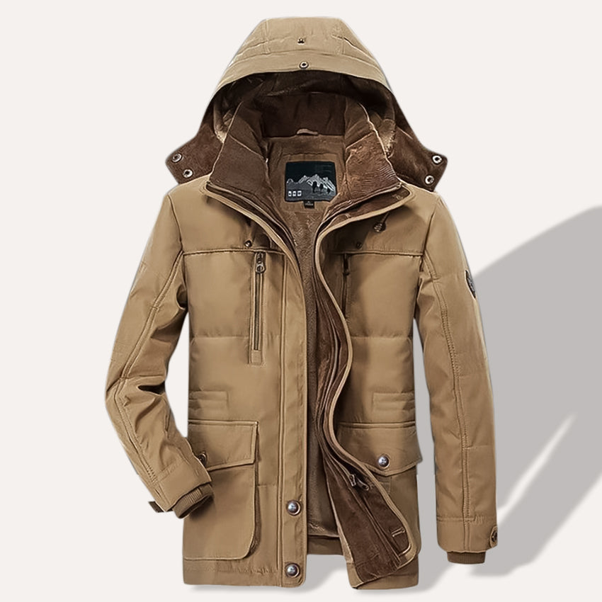 ArdentVale Men’s Winter Parka — Soft Interior Lining, Plush Warmth Design