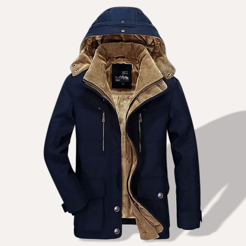 Elegante Winterparka-Jacke für Herren von Adam — warm und kuschelig weich