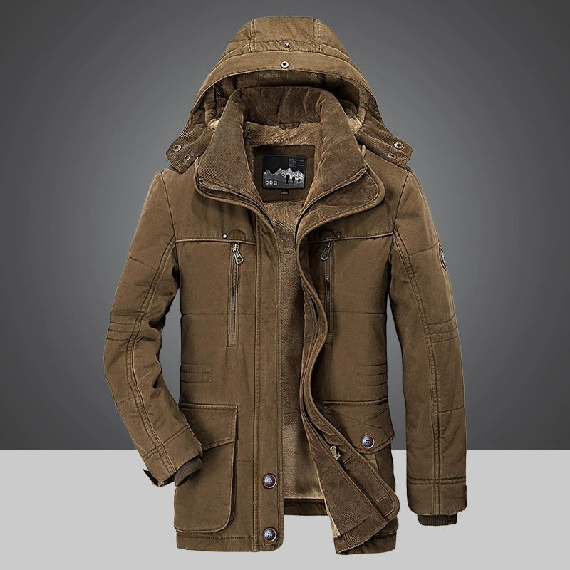 Elegante Winterparka-Jacke für Herren von Adam — warm und kuschelig weich