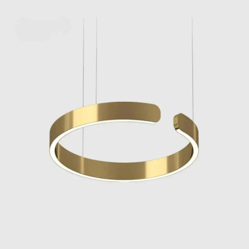 ModernLuxe moderne runde LED-Pendelleuchte – warmes Licht