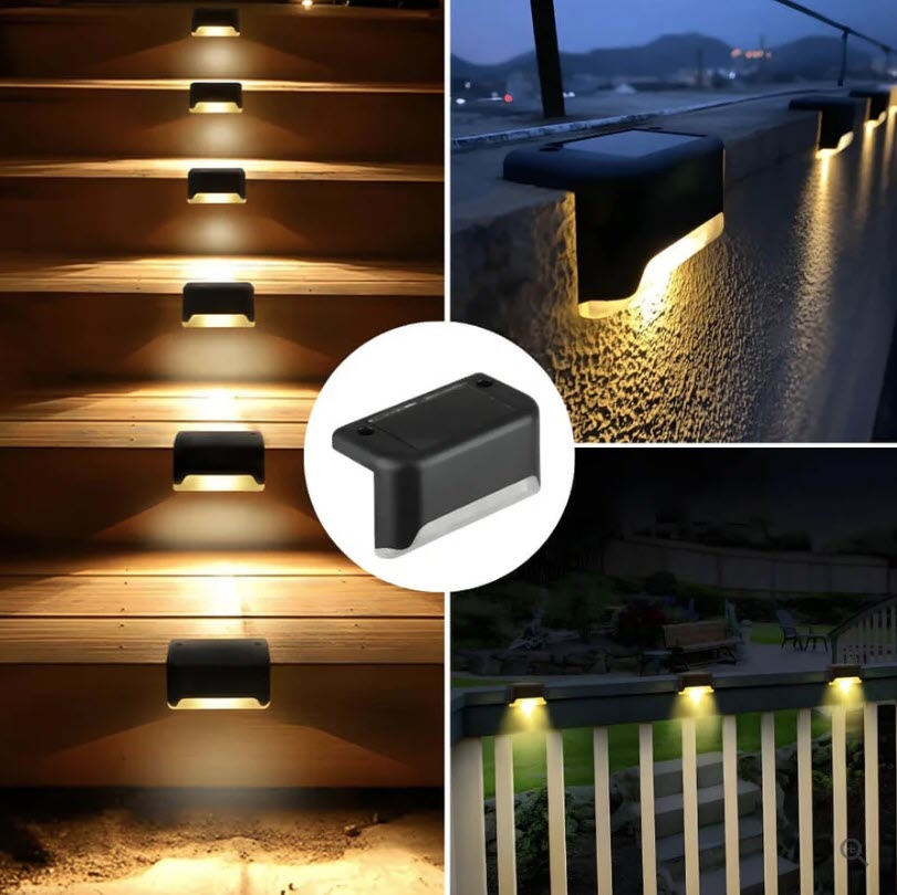 Mini candeeiros LED alimentados a energia solar — iluminação automática do anoitecer ao amanhecer