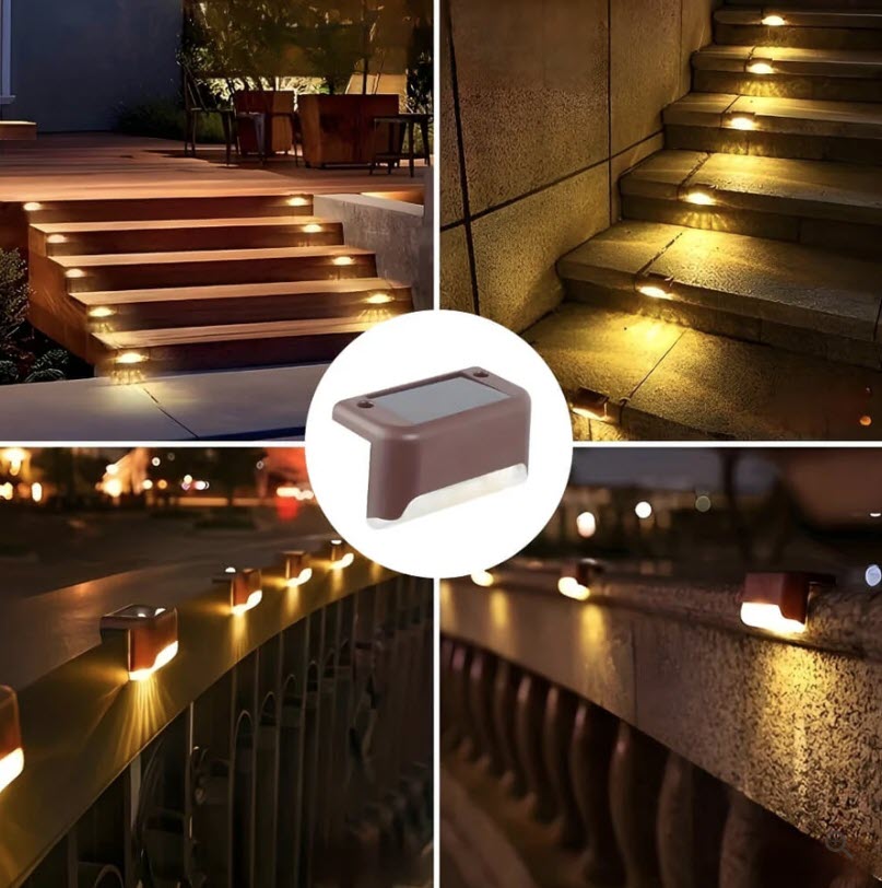 Mini candeeiros LED alimentados a energia solar — iluminação automática do anoitecer ao amanhecer
