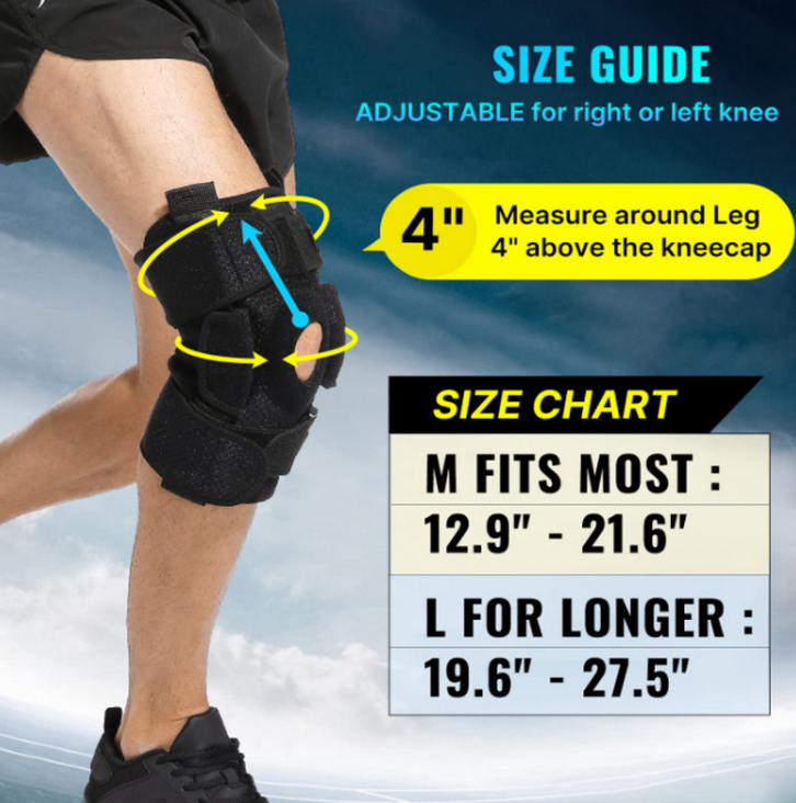 Adjustable Hinged Knee Brace For Meniscus Tear | Filindra
