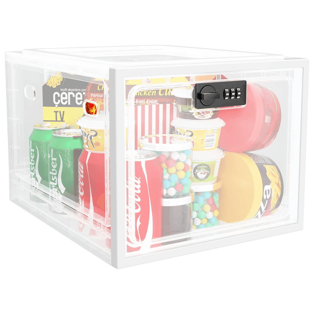 Bac de rangement verrouillable pour réfrigérateur, ultra-résistant, pour organiser les aliments