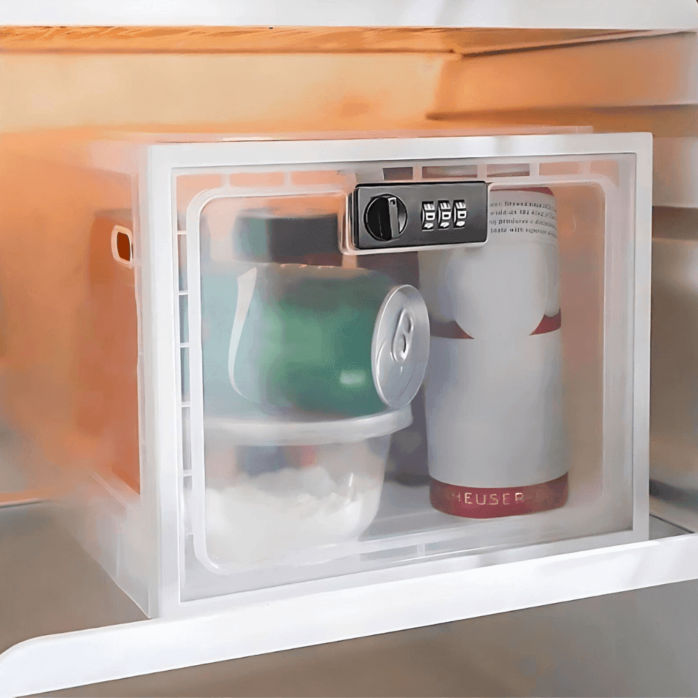 Bac de rangement verrouillable pour réfrigérateur, ultra-résistant, pour organiser les aliments