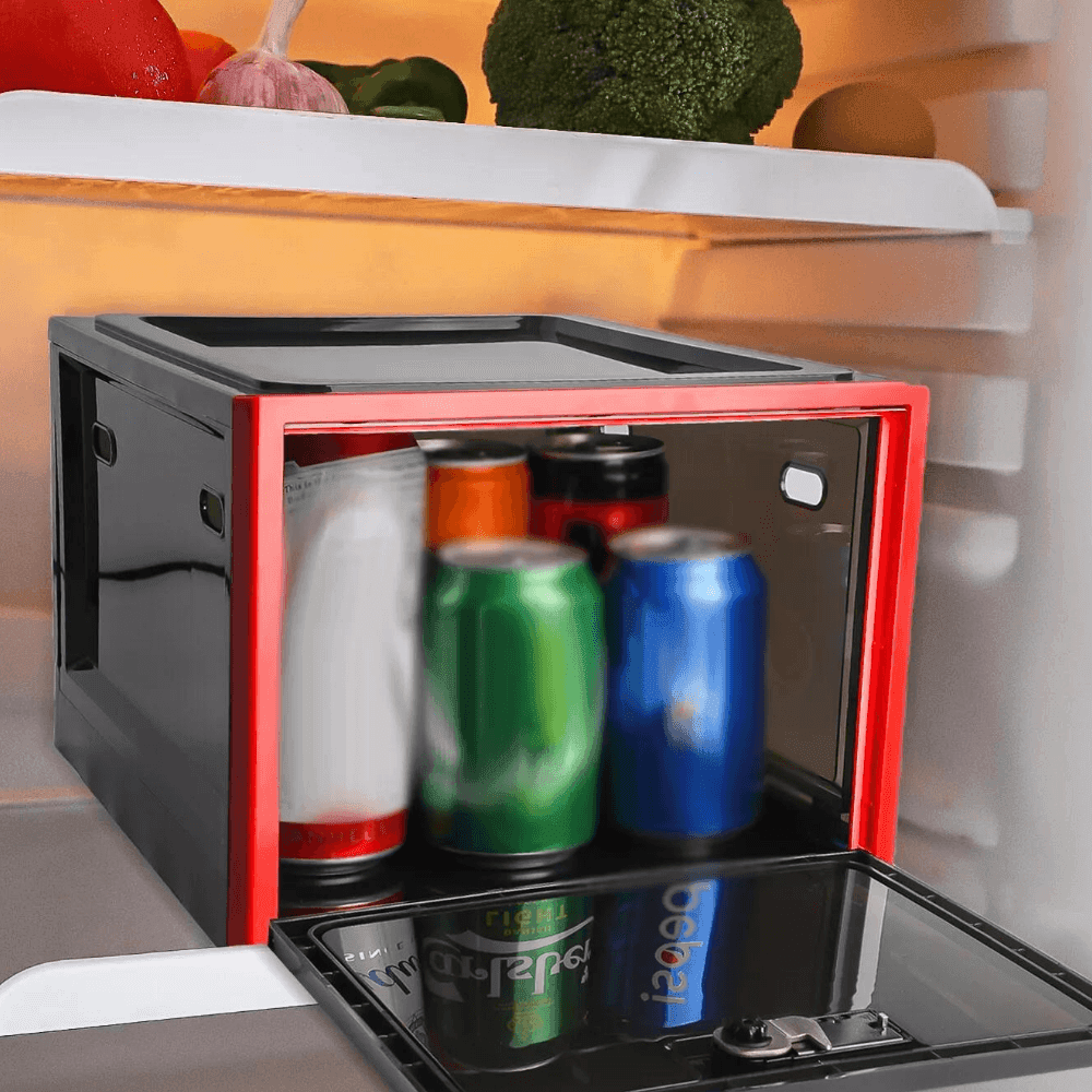 Bac de rangement verrouillable pour réfrigérateur, ultra-résistant, pour organiser les aliments