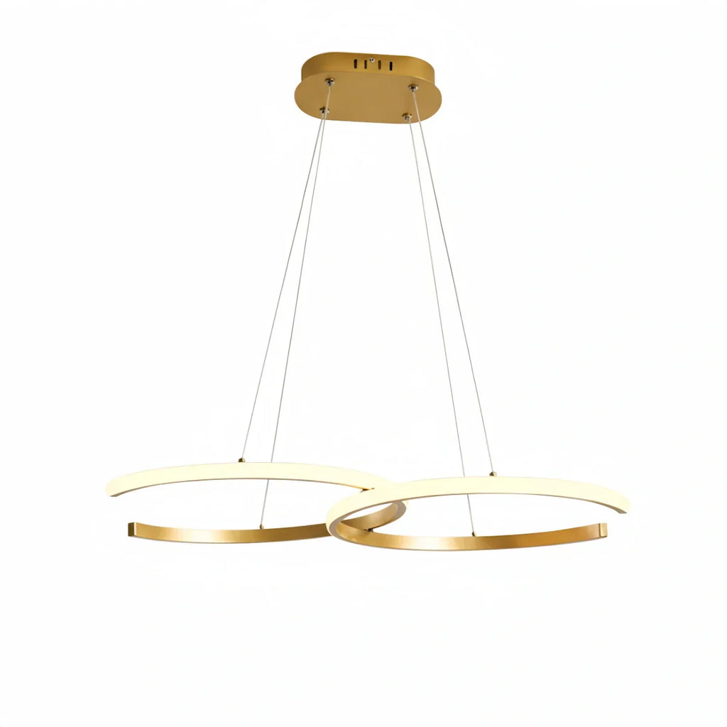 Moderne dimbare hanglamp – Metaal & silica gel ring eetkamer - Flindria