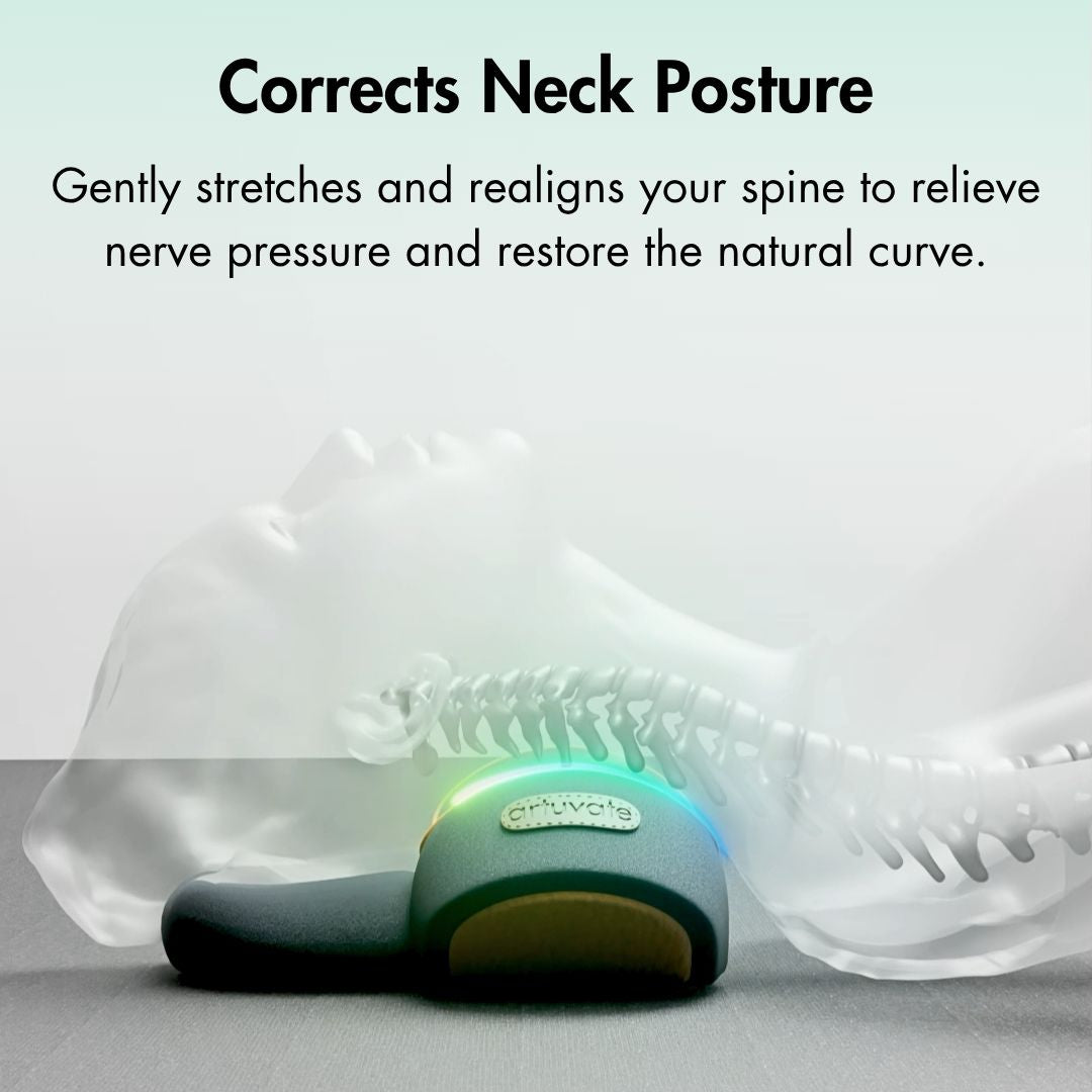 Cervical Traction Neck Massager — Dual Heat and Vibration Therapy