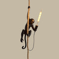 Jungle Buddy Monkey Shaped Pendant Light Jute Rope Ceiling Fixture