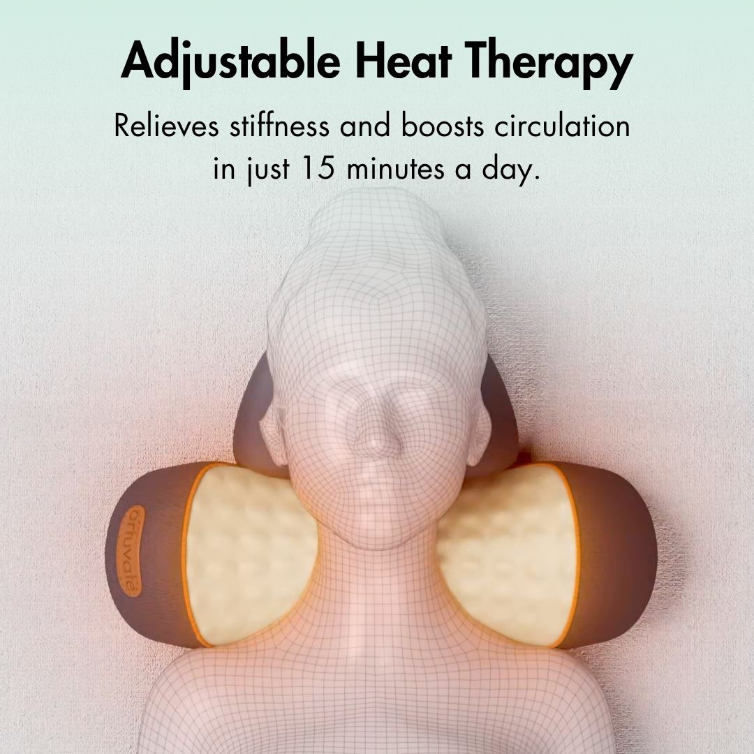 Cervical Traction Neck Massager — Dual Heat and Vibration Therapy