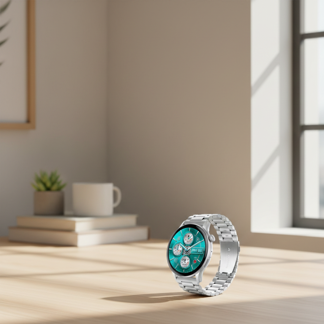 Wodoodporny damski smartwatch AMOLED — funkcja rozmów przez Bluetooth