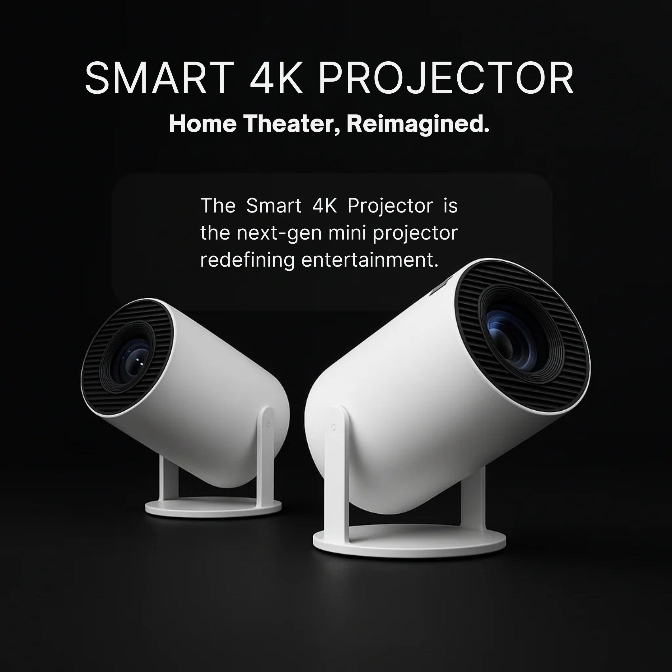 Smart Projector Portable Mini With Built In Streaming Apps For Home Cinema