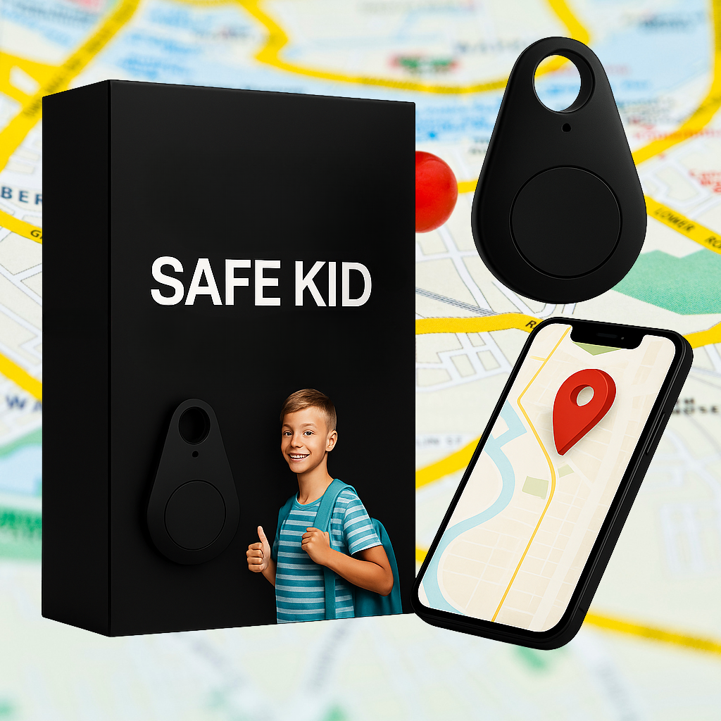 Localizzatore GPS per bambini KidiSafe — impermeabile IP67, posizione in tempo reale e SOS
