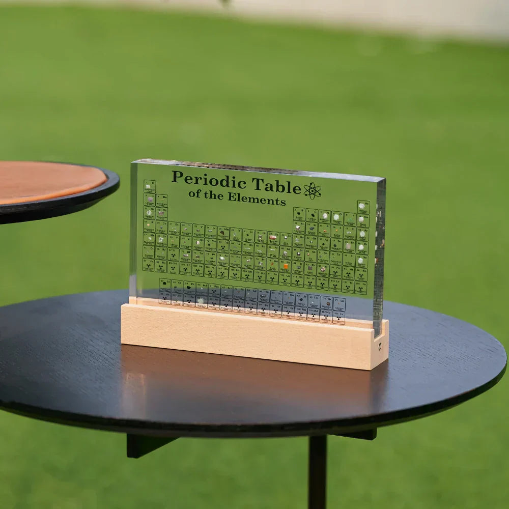 Elementa Lux Backlit Periodic Table Display With Real Samples