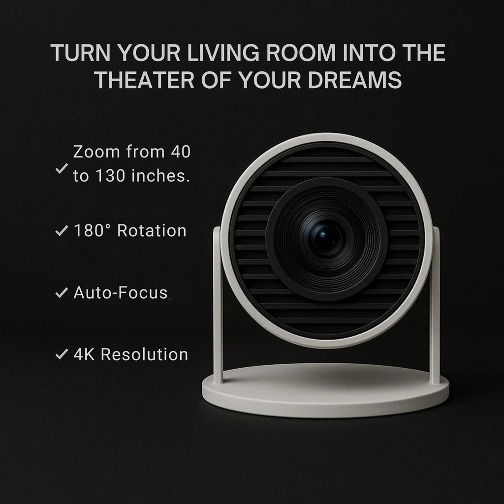 Smart Projector Portable Mini With Built In Streaming Apps For Home Cinema