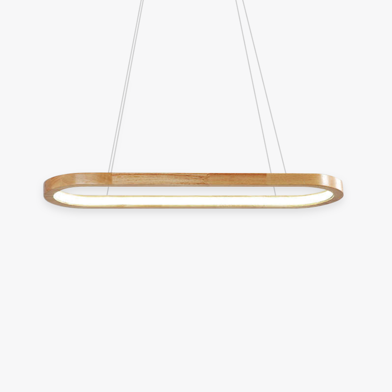 LumaWood Wooden Finish LED Pendant Light — Subtle Metal Accents