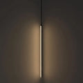 Minimalist Linear Pendant Light Black Metal Lamp for Bedroom - Flindria