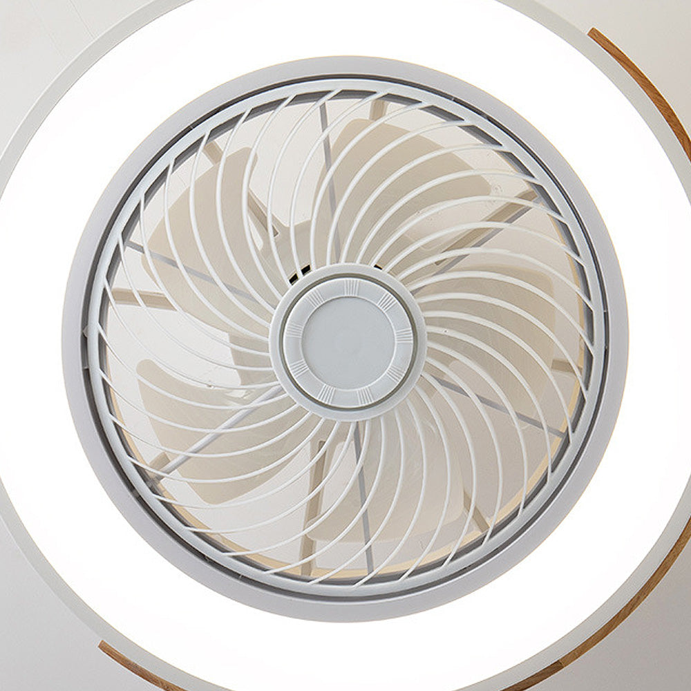 Moderne Holzdeckenventilatoren mit energiesparender LED-Beleuchtung