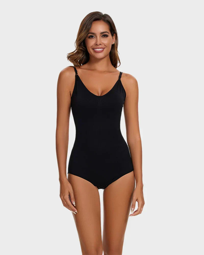 Figurformender Body — Power-Mesh, bügelloser BH