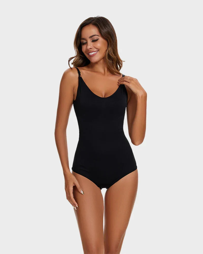 Figurformender Body — Power-Mesh, bügelloser BH
