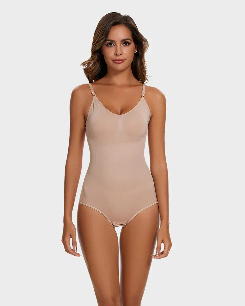 Figurformender Body — Power-Mesh, bügelloser BH